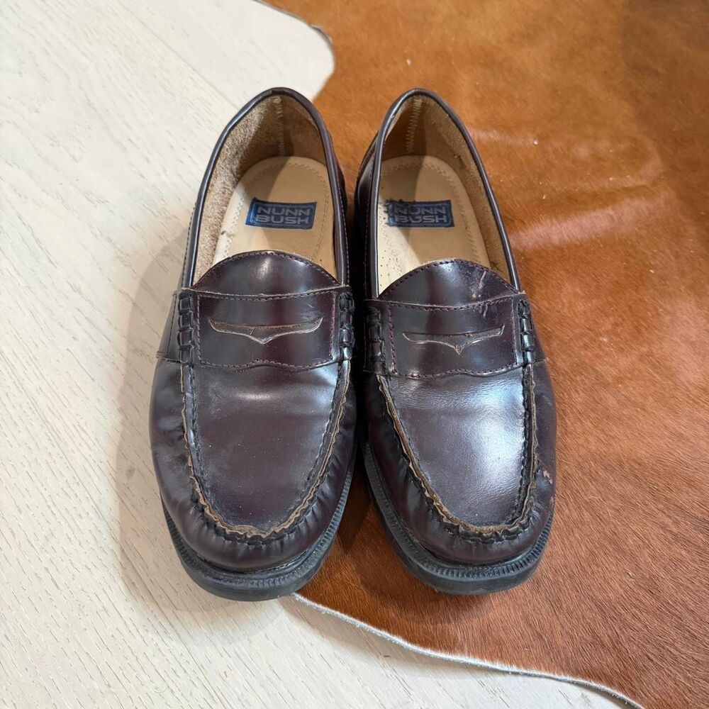 Nunn-bush Men's Brown and Burgundy Loafers